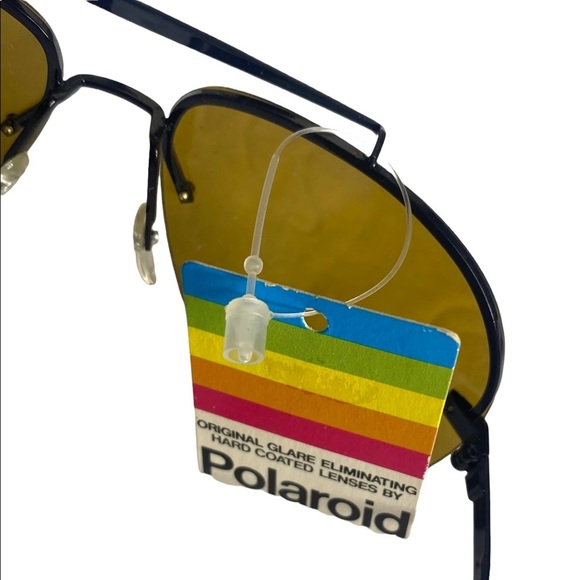 Polaroid Royal Vintage Sunglasses Black Aviator Polarizing UV Glare NEW - Picture 3 of 8